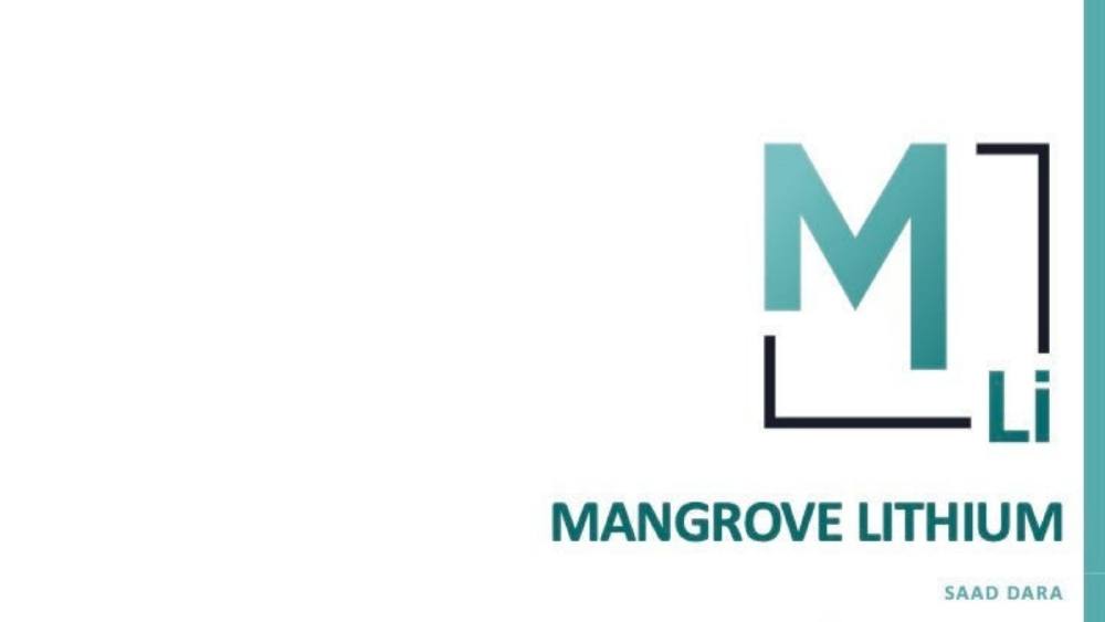 Mangrove Lithium pitch deck, cover slide