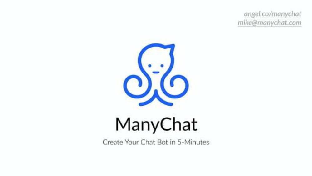 ManyChat pitch deck, cover slide