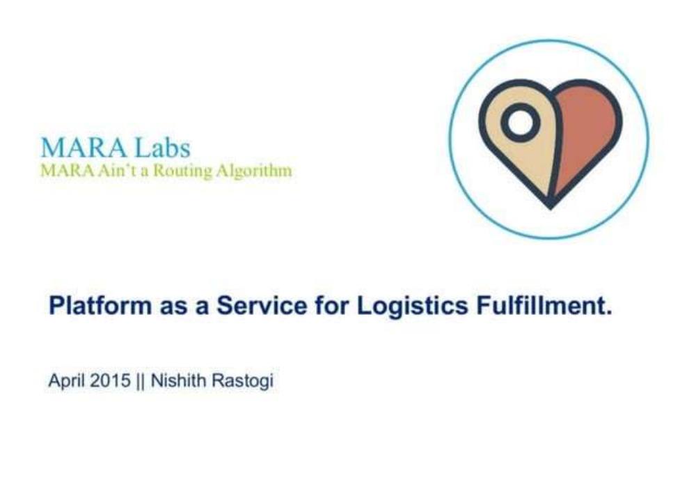 Maralabs pitch deck, cover slide