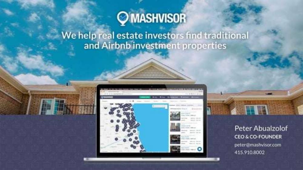 Mashvisor pitch deck, cover slide