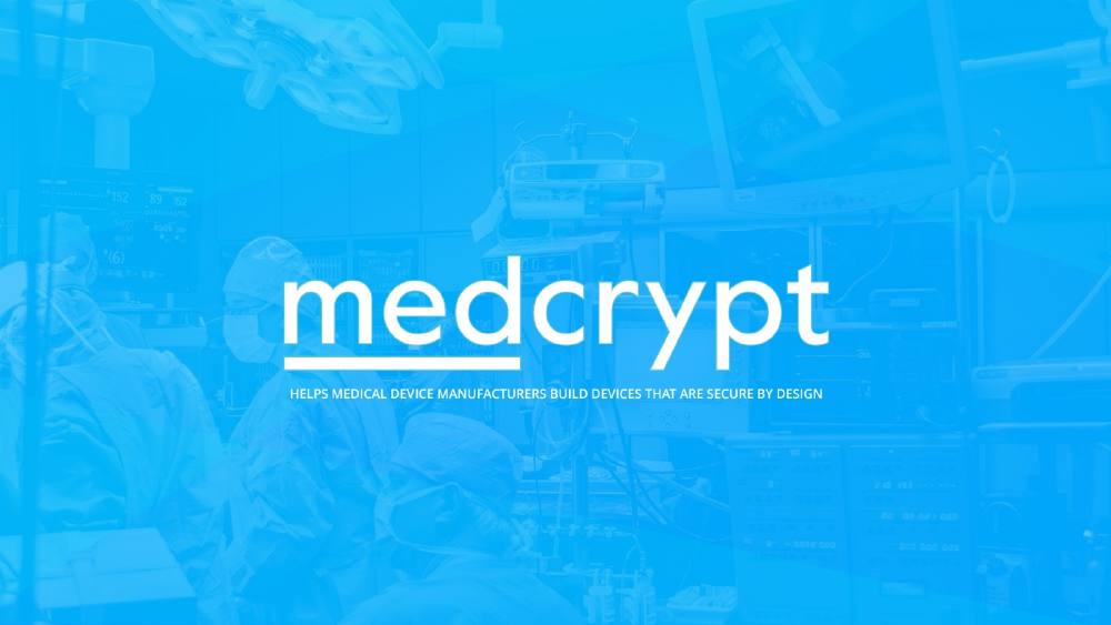 MedCrypt pitch deck, cover slide