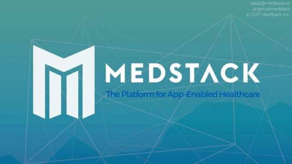 MedStack pitch deck, cover slide