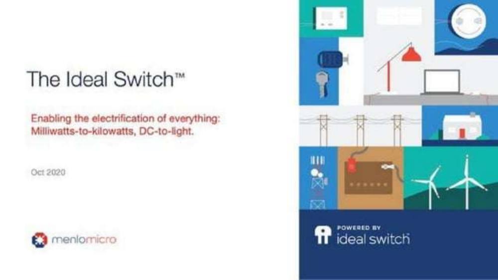 Menlo Micro pitch deck, cover slide