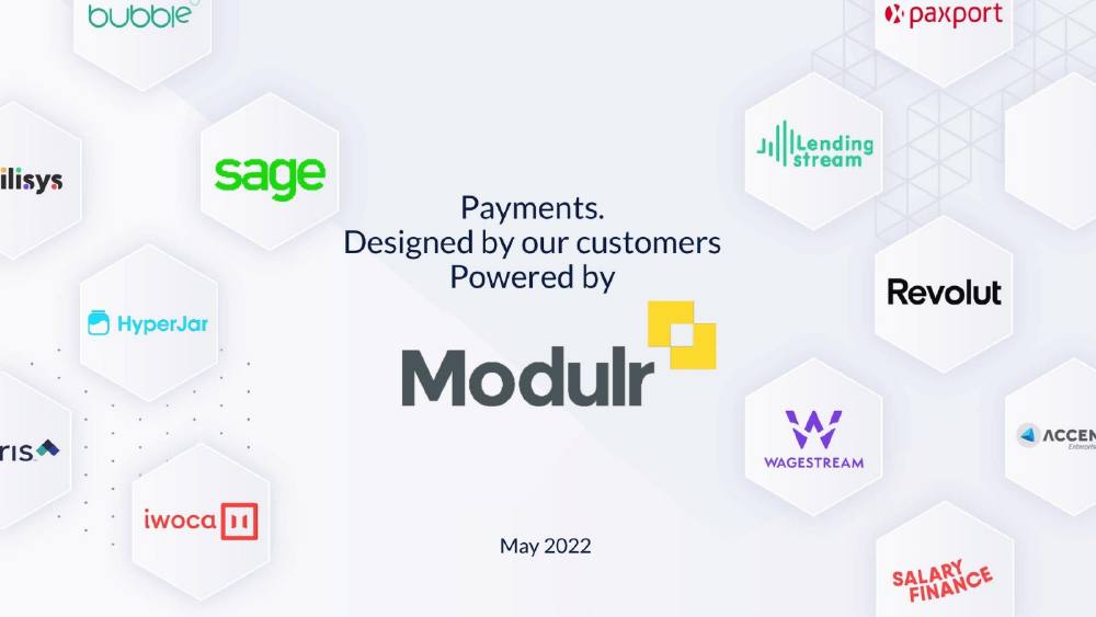 Modulr pitch deck, cover slide