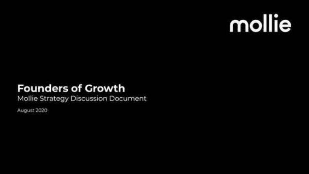 Mollie pitch deck, cover slide