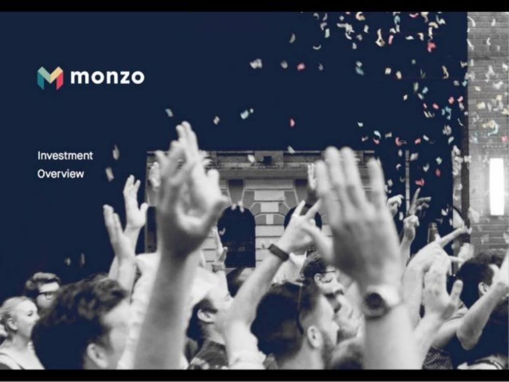 Monzo pitch deck, cover slide