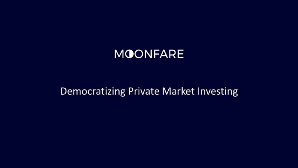 Moonfare pitch deck, cover slide