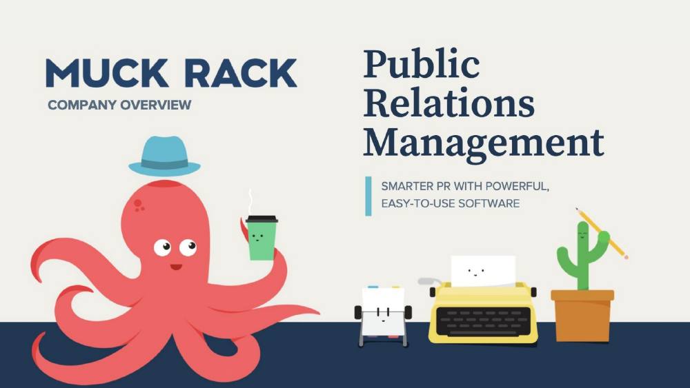 Muck Rack pitch deck, cover slide