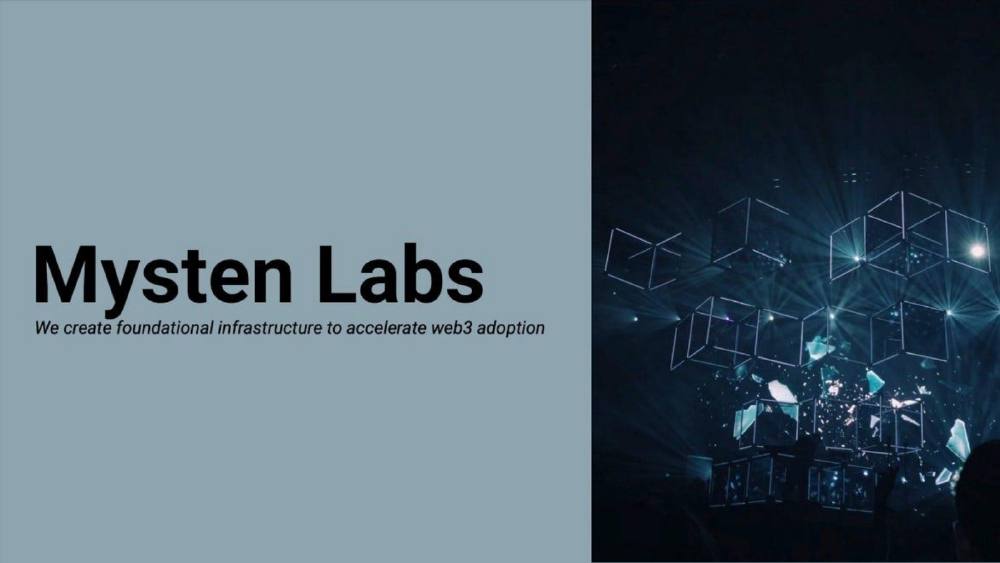 Mysten Labs pitch deck, cover slide