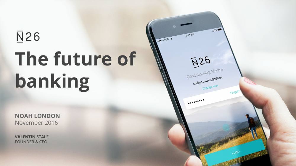 N26 pitch deck, cover slide