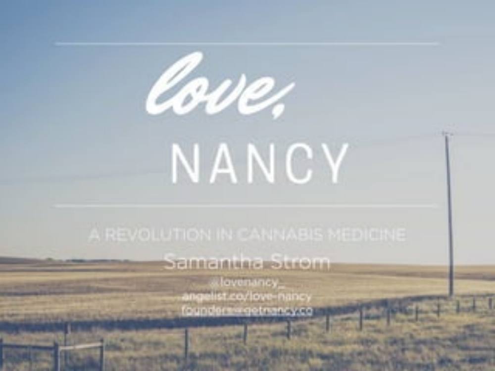 Nancy pitch deck, cover slide