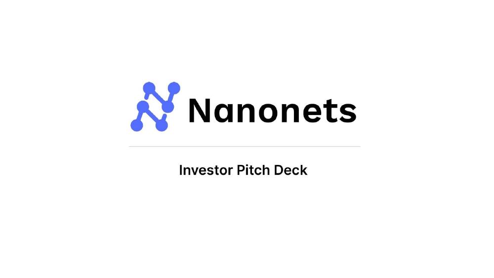 Nanonets pitch deck, cover slide