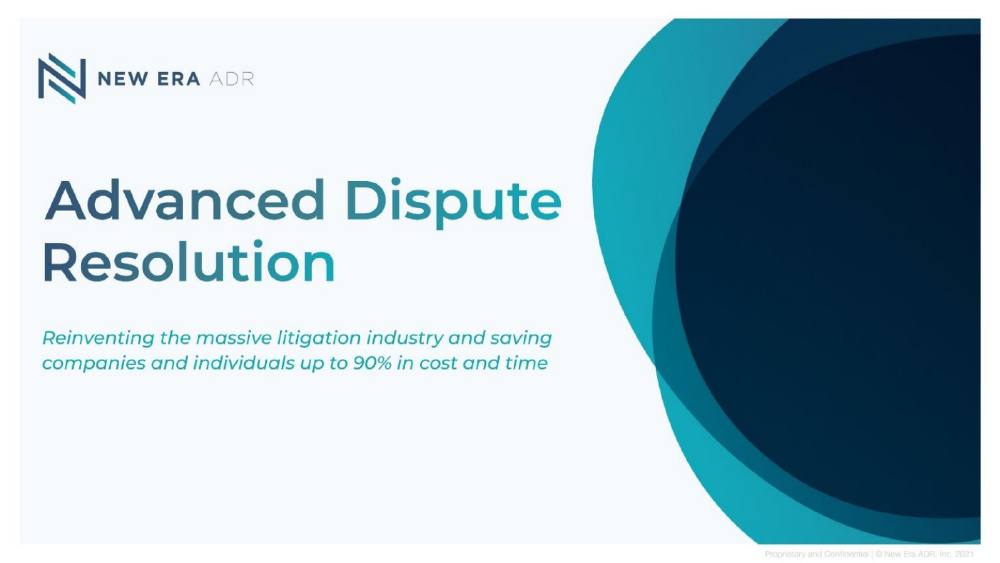 New Era ADR pitch deck, cover slide