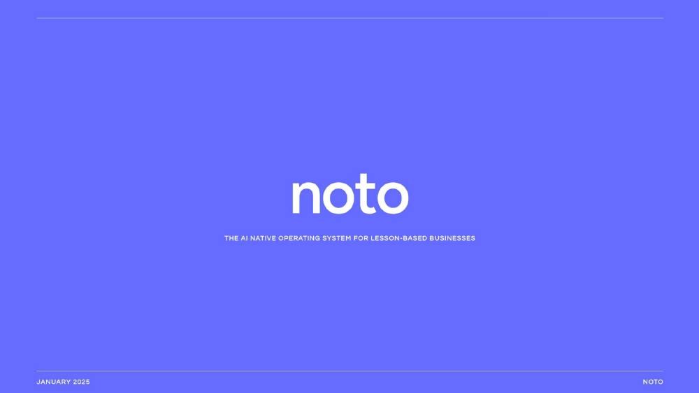 Noto pitch deck, cover slide