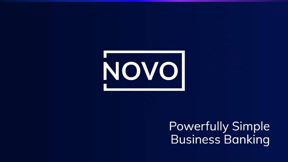 Novo pitch deck, cover slide