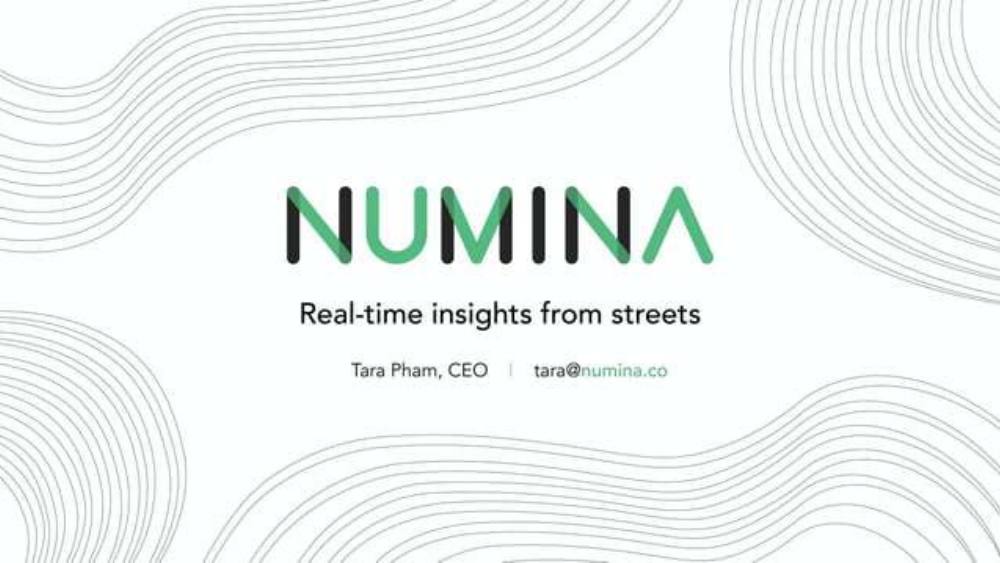 Numina pitch deck, cover slide