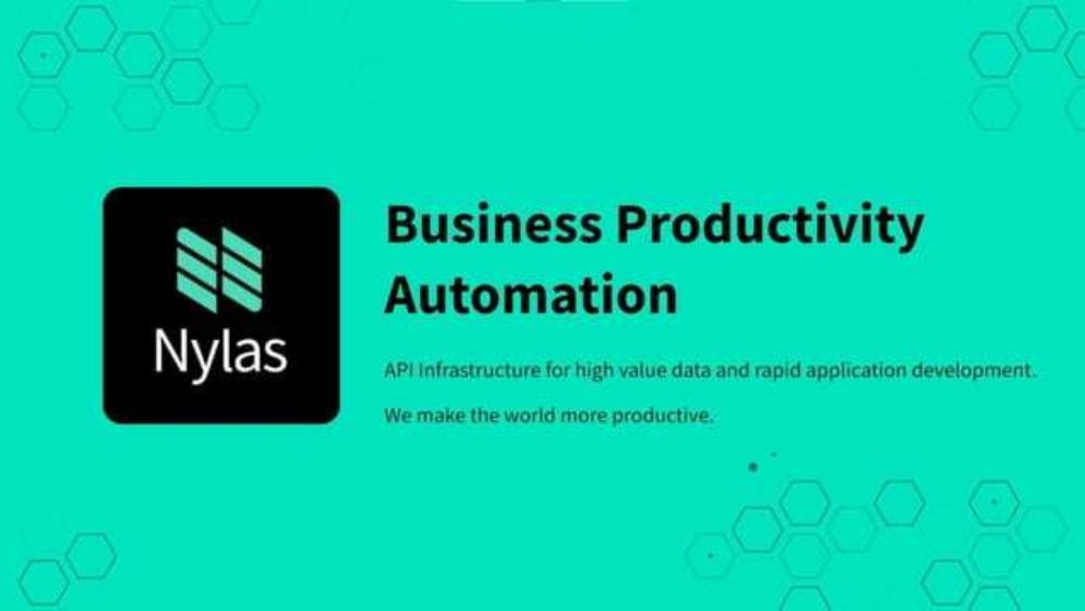 Nylas pitch deck, cover slide