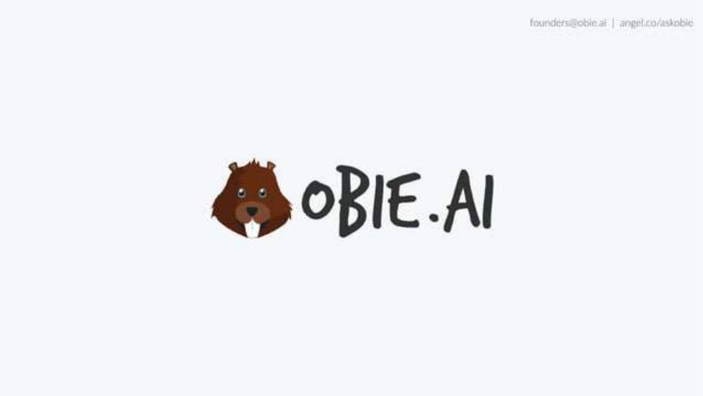 obieAI pitch deck, cover slide
