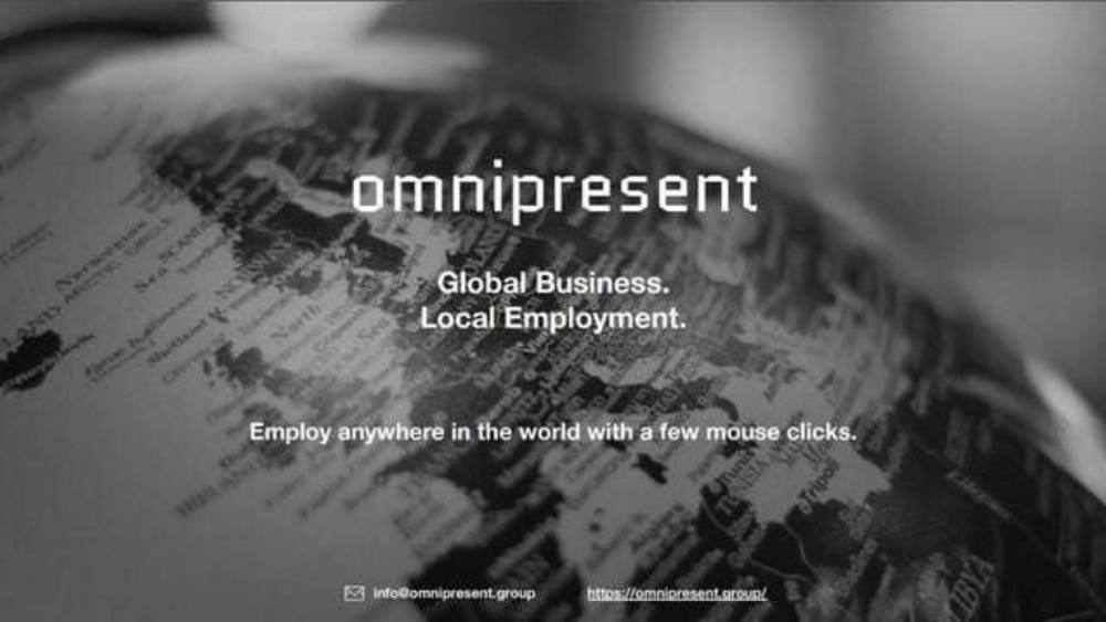 Omnipresent pitch deck, cover slide