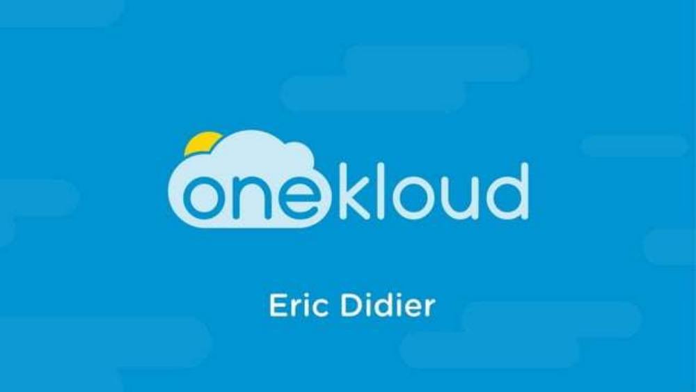 Onekloud pitch deck, cover slide