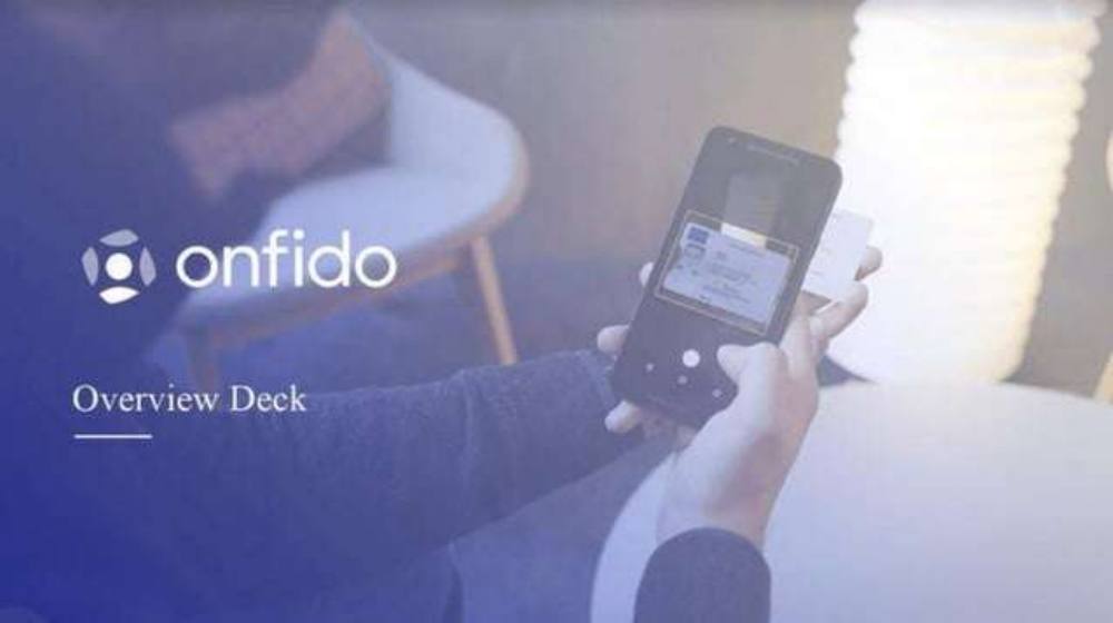 Onfido pitch deck, cover slide