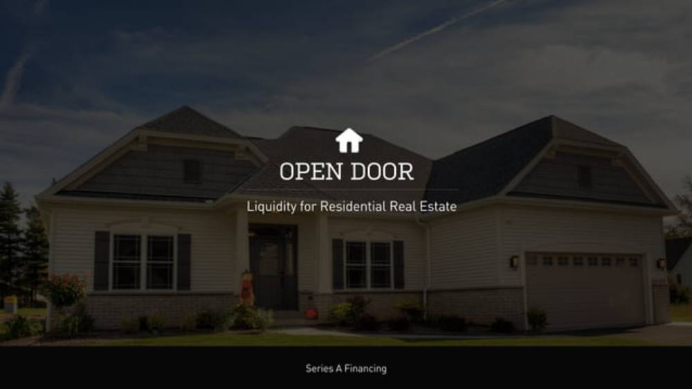Opendoor pitch deck, cover slide