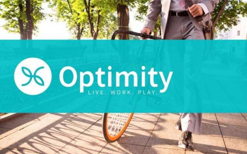 Optimity pitch deck, cover slide