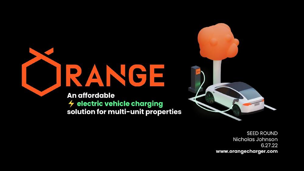 Orange pitch deck, cover slide