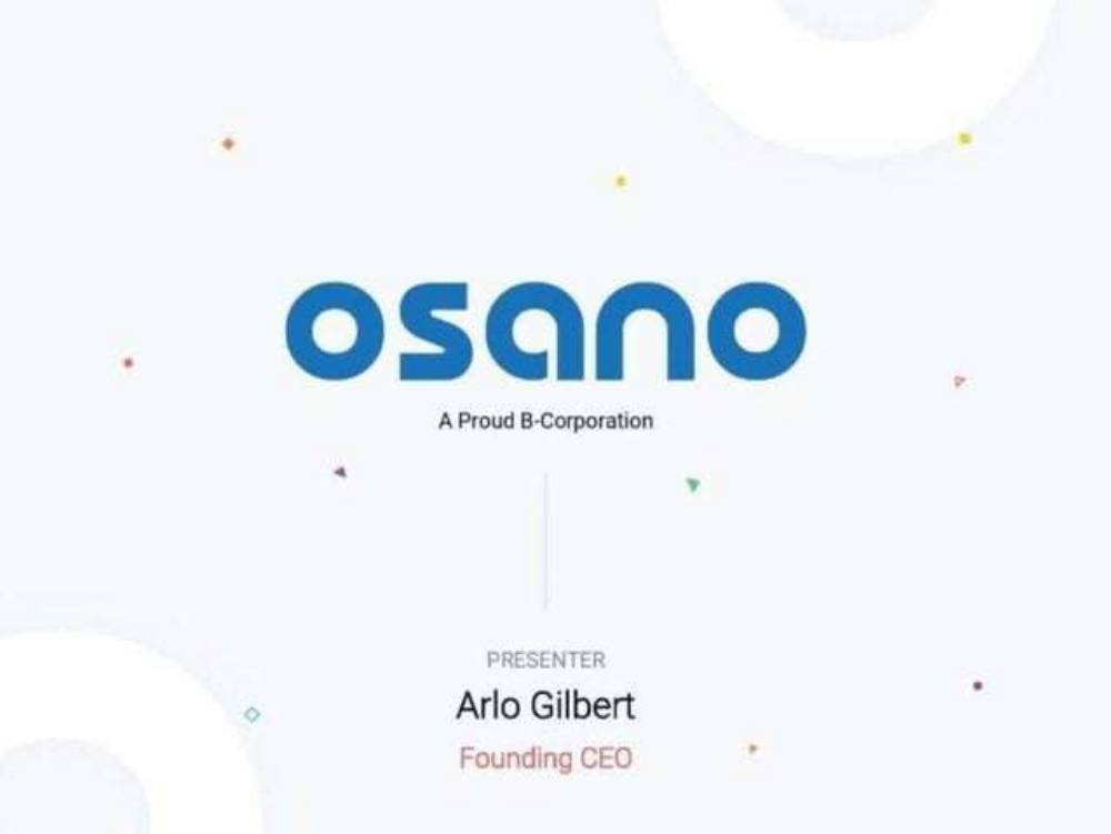 Osano pitch deck, cover slide