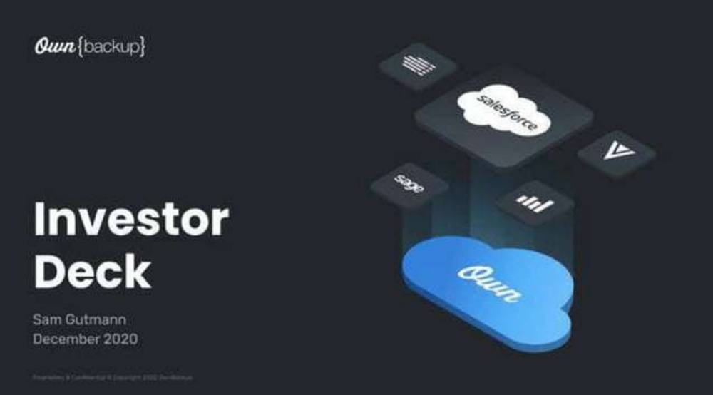 OwnBackup pitch deck, cover slide