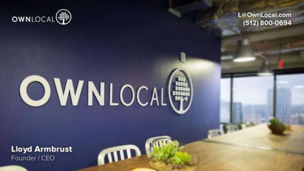 OwnLocal pitch deck, cover slide