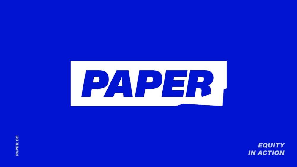 PAPER pitch deck, cover slide