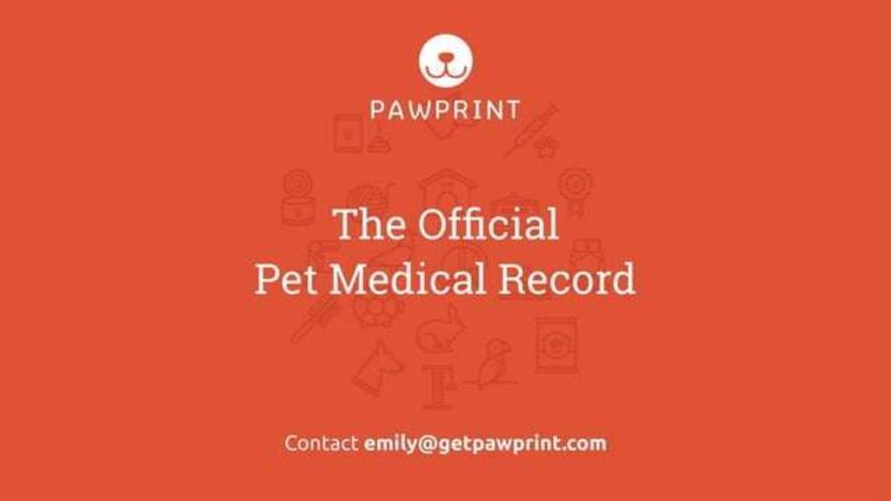 Pawprint pitch deck, cover slide