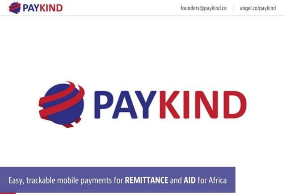 Paykind pitch deck, cover slide