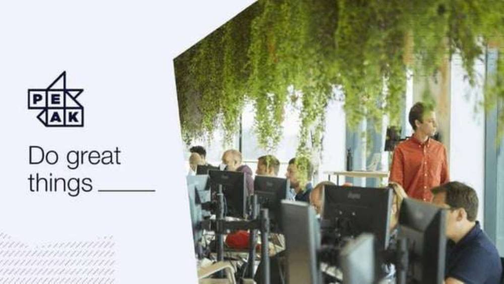 Peak® pitch deck, cover slide