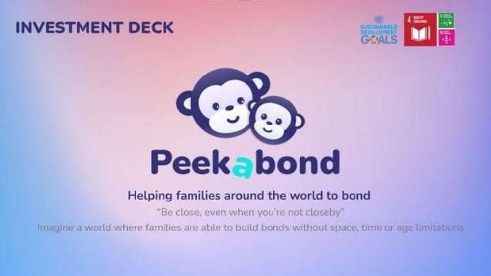 Peekabond pitch deck, cover slide