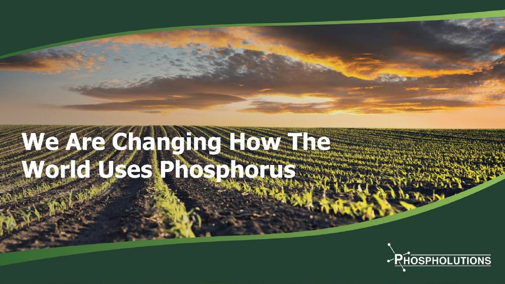 Phospholutions pitch deck, cover slide