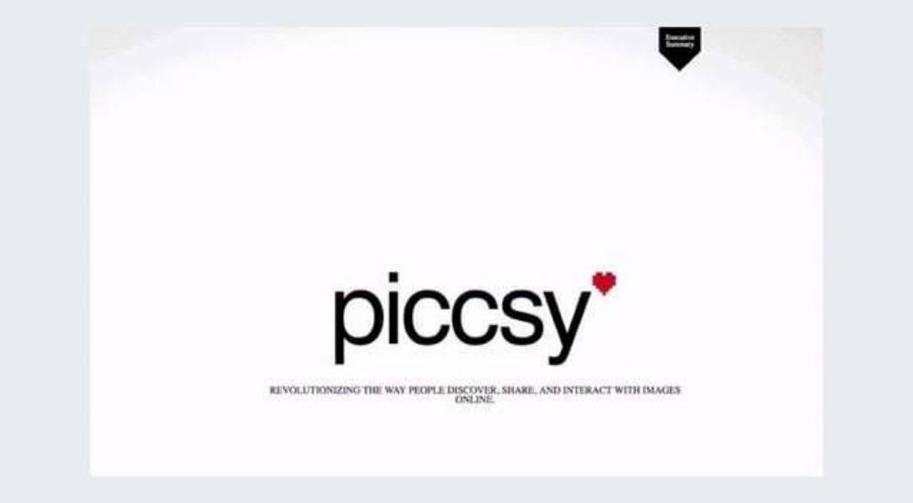 Piccsy pitch deck, cover slide