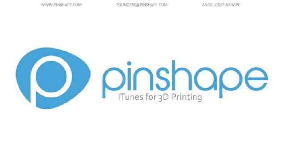 Pinshape pitch deck, cover slide
