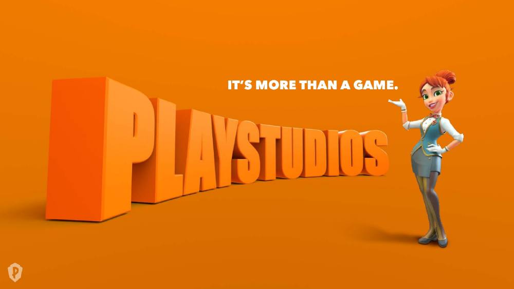 PLAYSTUDIOS pitch deck, cover slide