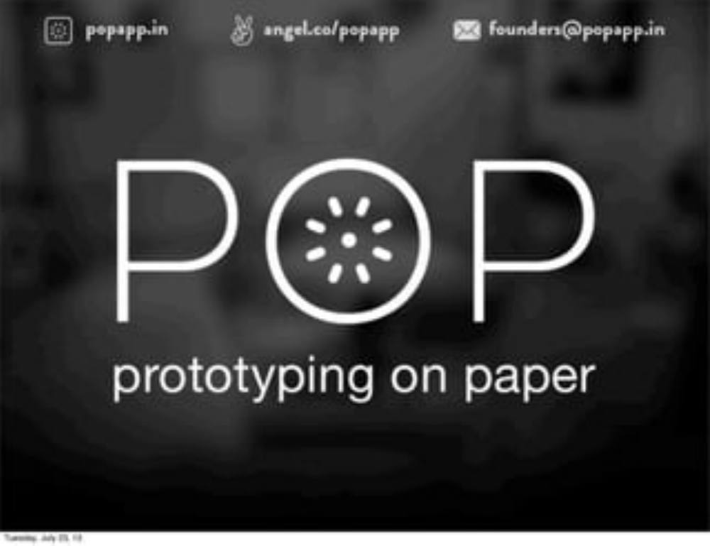 POPAPP pitch deck, cover slide