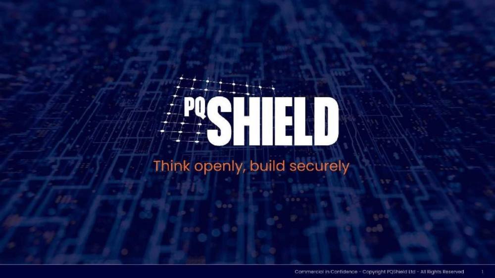 PQShield pitch deck, cover slide
