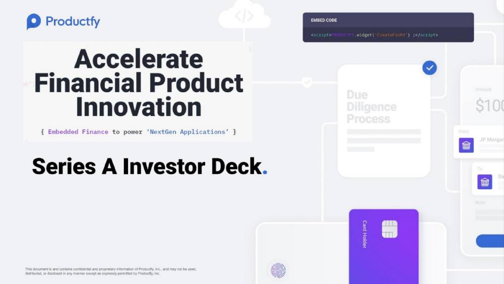Productfy pitch deck, cover slide