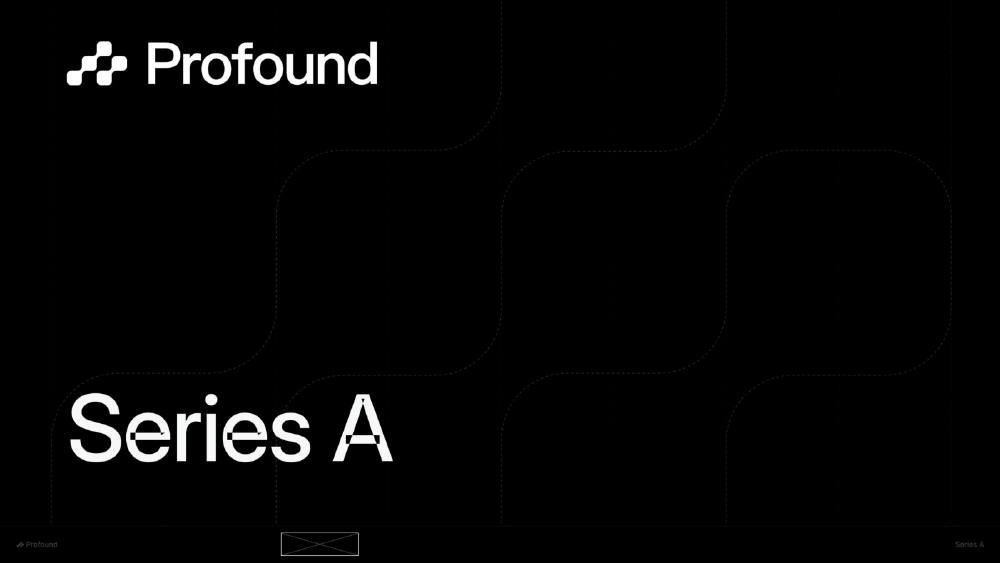 Profound pitch deck, cover slide