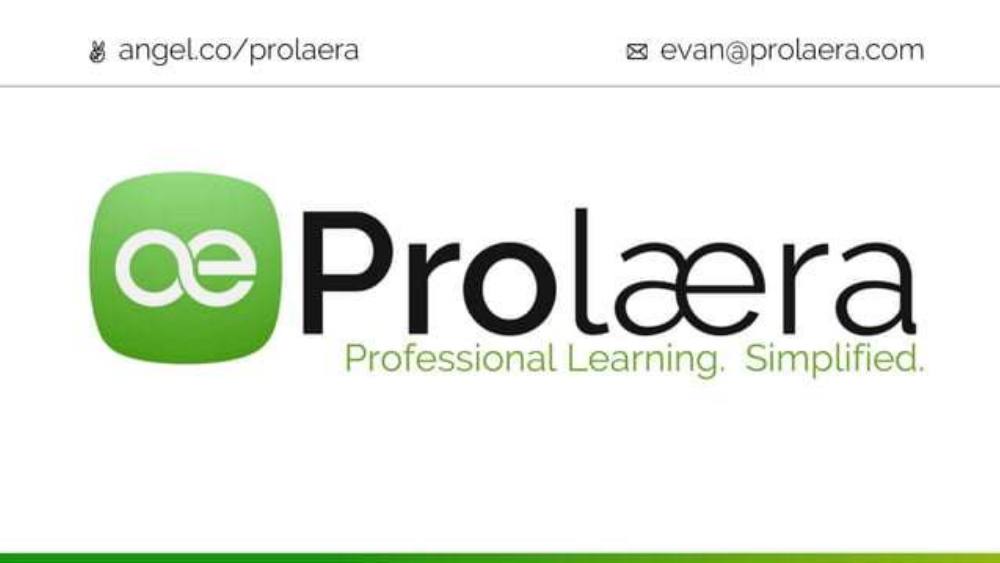 Prolaera pitch deck, cover slide