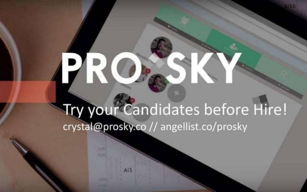 ProSky pitch deck, cover slide