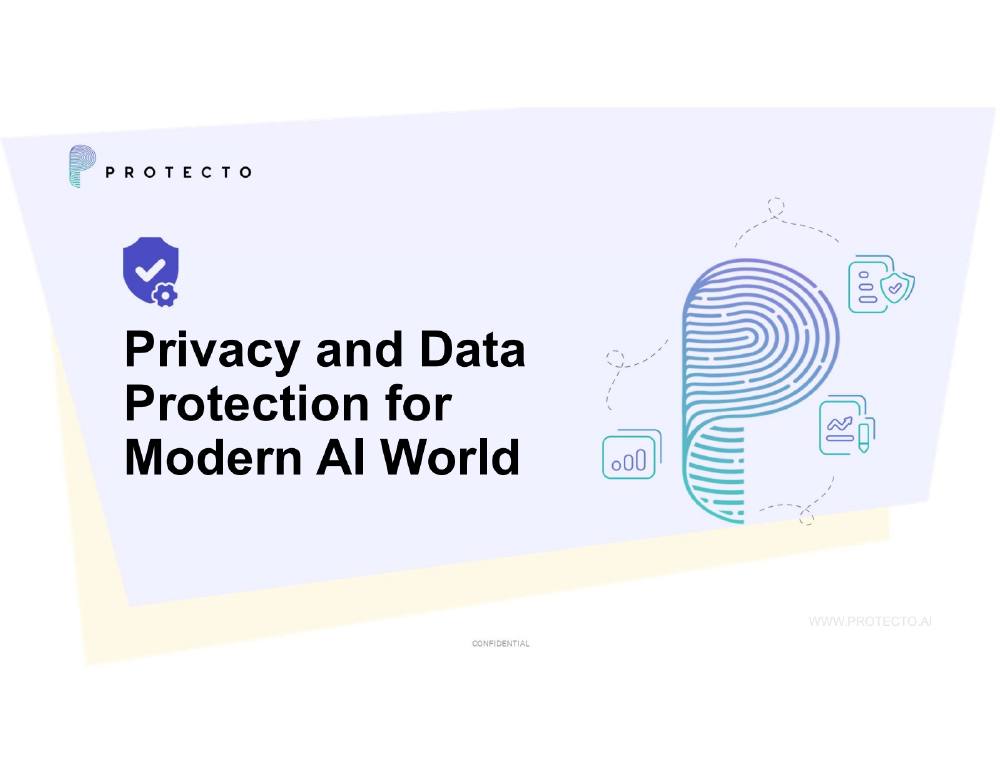 Protecto pitch deck, cover slide
