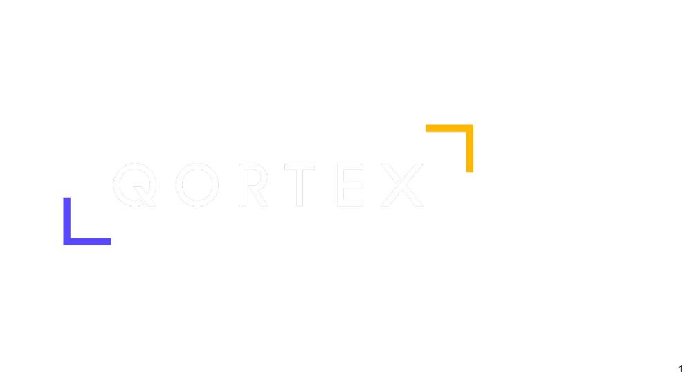 Qortex pitch deck, cover slide