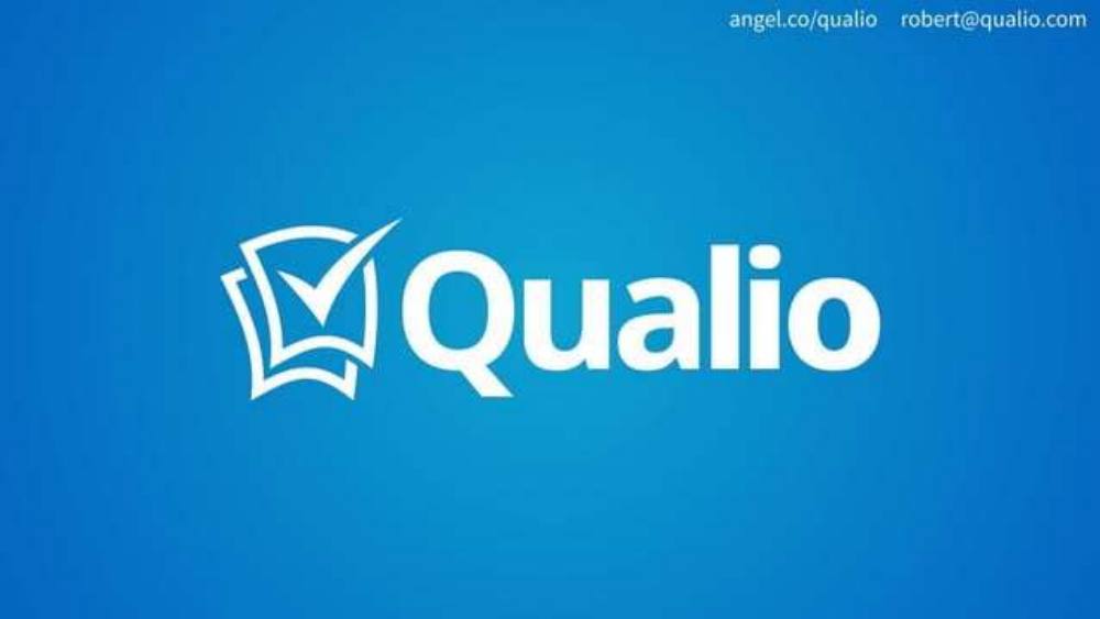 Qualio pitch deck, cover slide