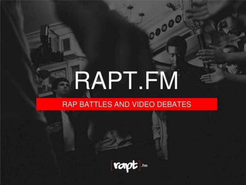 Rapt.fm pitch deck, cover slide